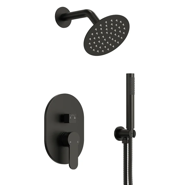EVERSTEIN Dual-Function Shower System in Matte Black SFS-1162-BK