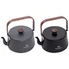 1.1L Teapot Coffee Pot with Wood Handle Aluminum Alloy Tourist Cookware Supplies