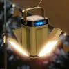 Solar Foldable Camping Light Rechargeable Portable Flashlight Hanging Tent Light