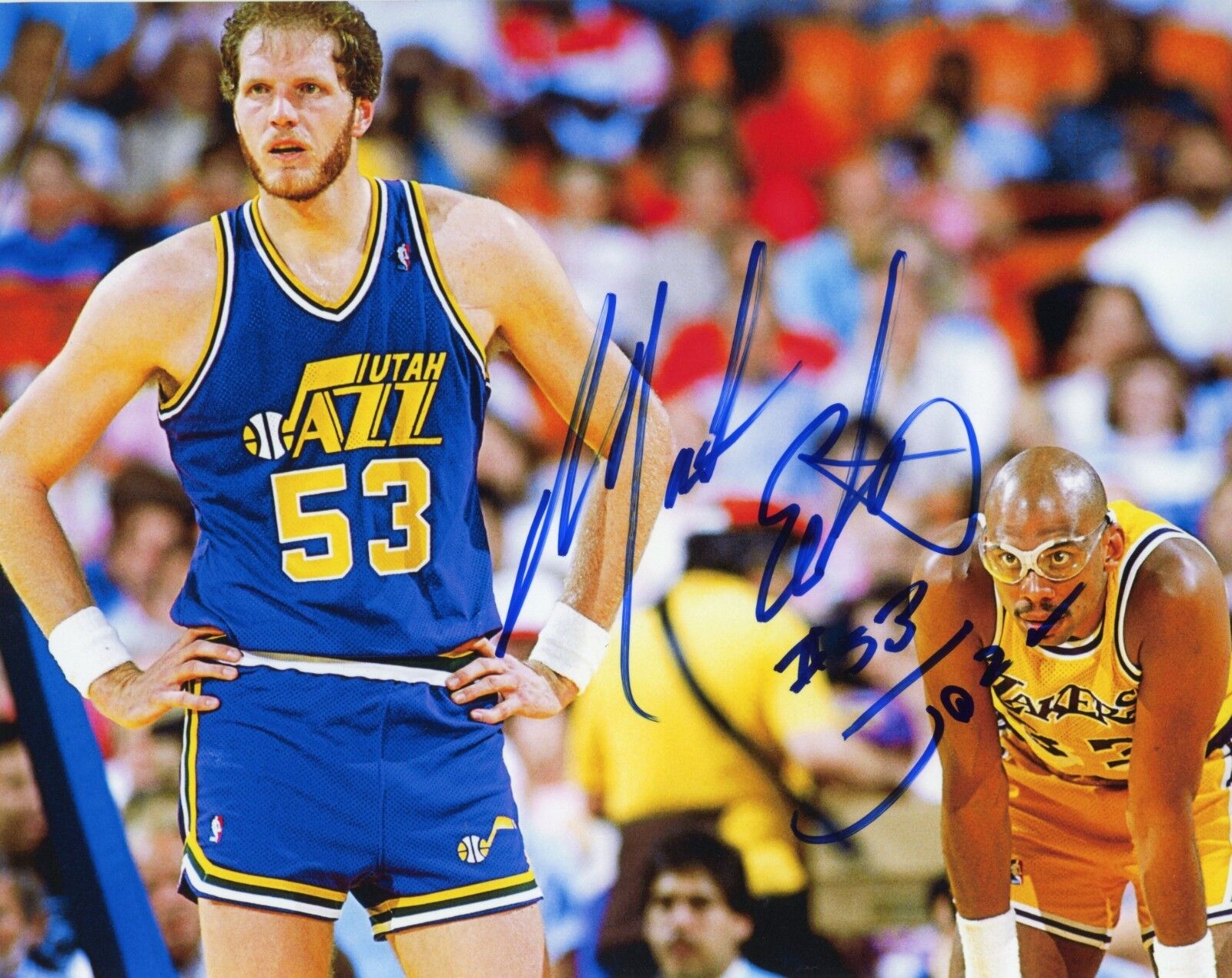 ~~ MARK EATON Authentic Hand-Signed UTAH JAZZ