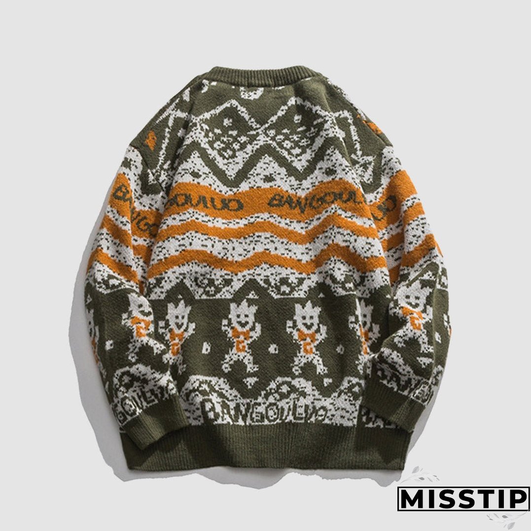 Vintage Cartoon Doll Sweater