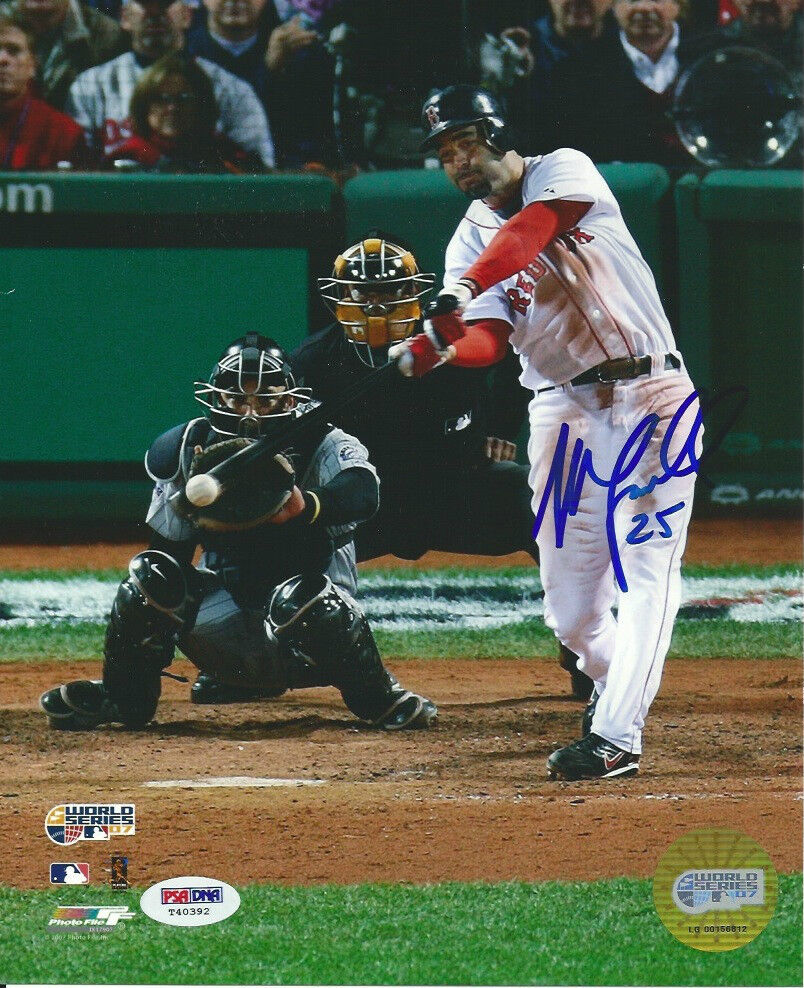 MIKE LOWELL (Boston Red Sox) signed 8x10 Photo Poster painting with PSA/DNA COA