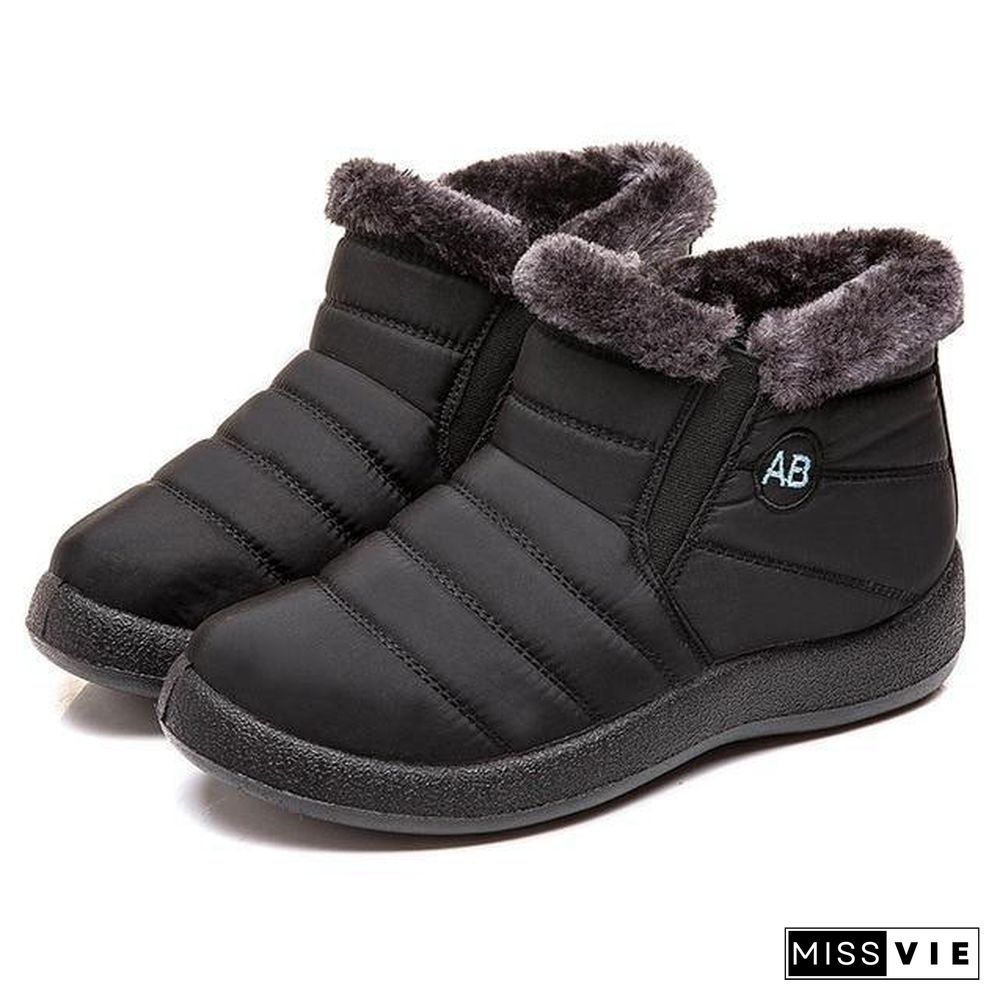 Womens Boots Fashionable Waterproof Snow Shoes For Winter. Casual Lightweight Ankle