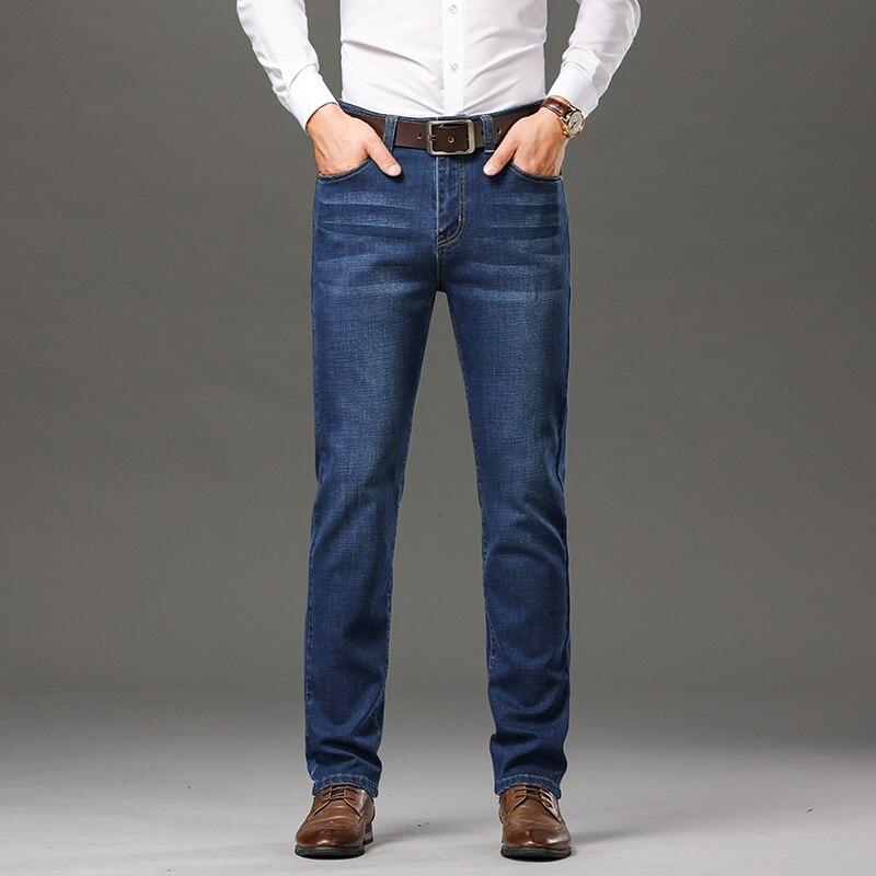 Mens Jeans, Business, Regular, Straight, Full Length, Jean, Casual, Denim, Trousers, Elasticity, Stretch Fabric, Pant, Ly1901