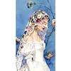 Masked Girl Full Stamped Cross Stitch 11CT 3-Strand 40x70cm