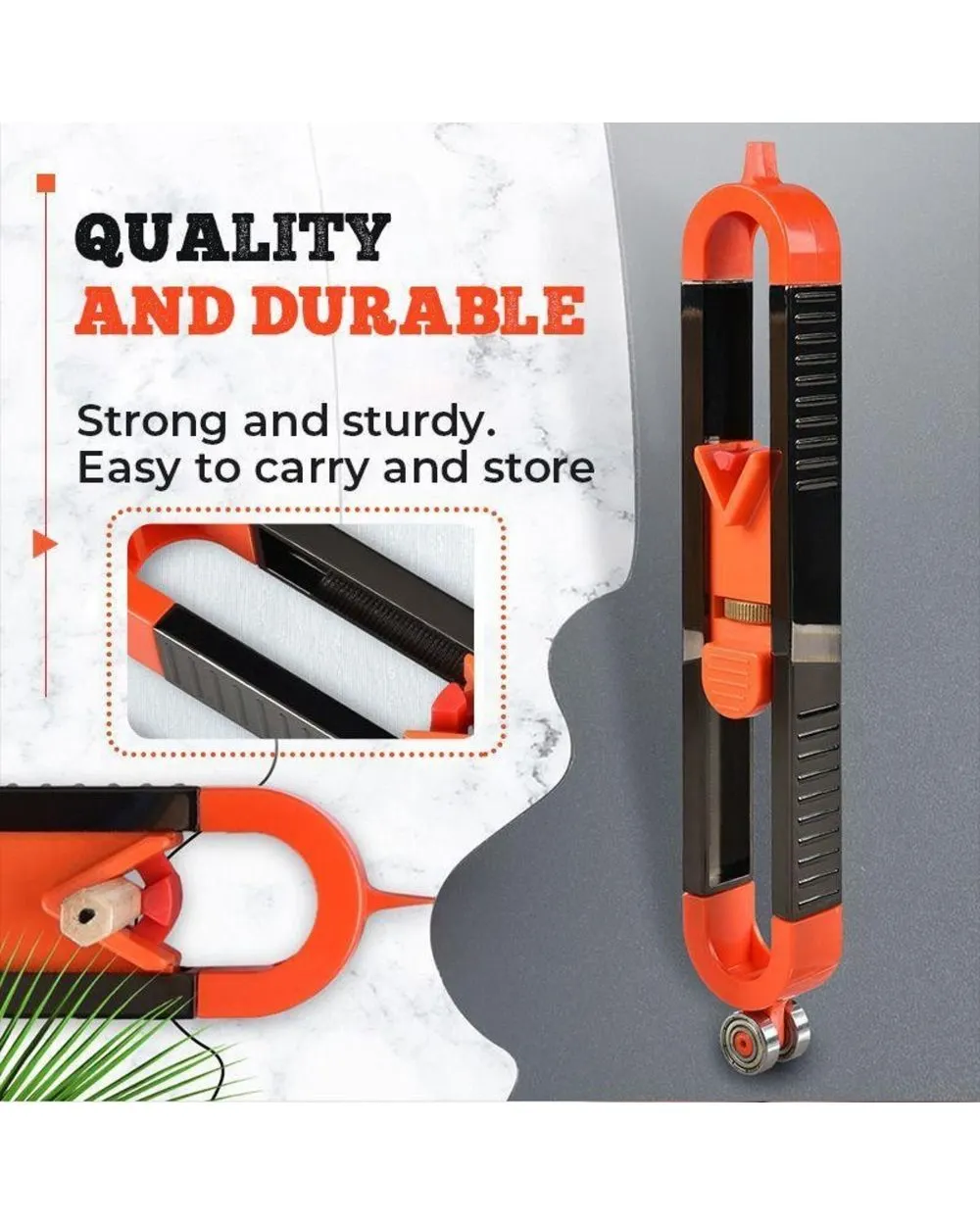 Contour Gauge Scribe Tool, Precise Profile Scribing Ruler With Adjustable Pencil Holder Woodworking Edge Corner Gauge - View #10