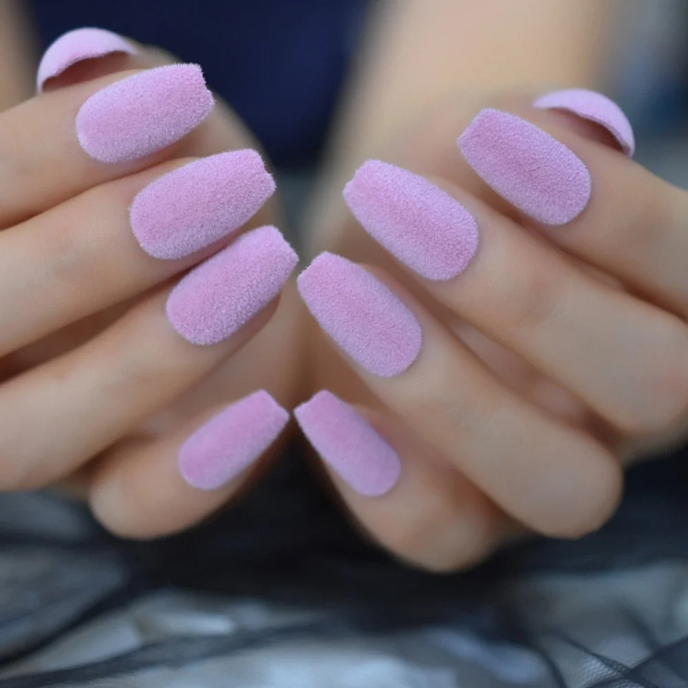 Matt Black Fake Nails Visible Trails of Planets Faux Ongle Square Press On Finger Manicure with Adhesive Tabs 24-Nail Inspo