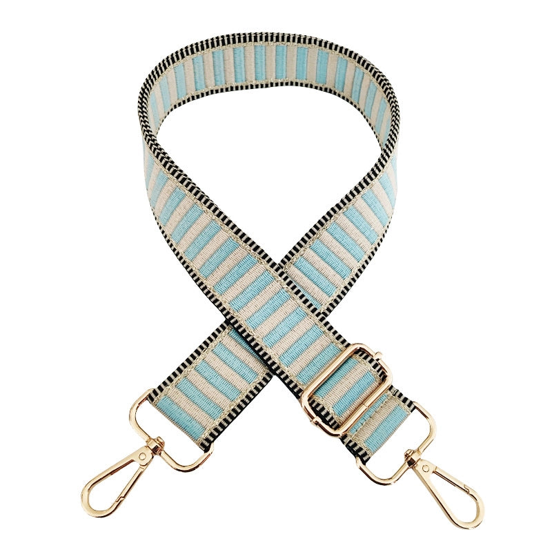 Polyester Cotton Color Block Bag Strap