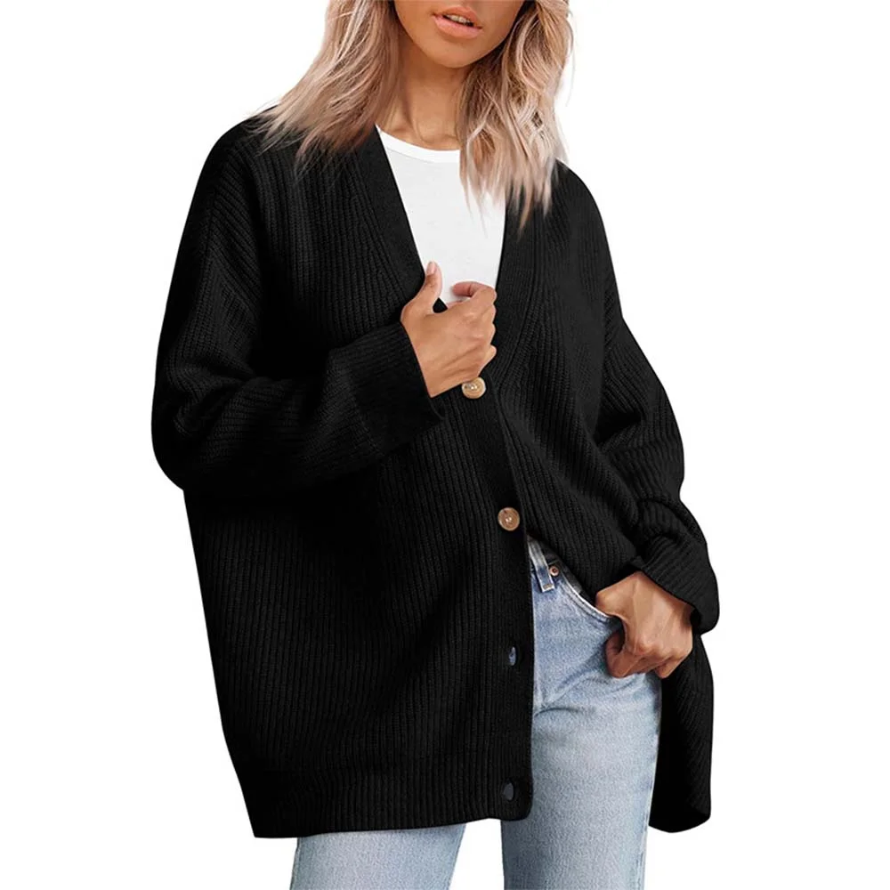 🎉 A warm gift — New style women's button cardigan sweater jacket