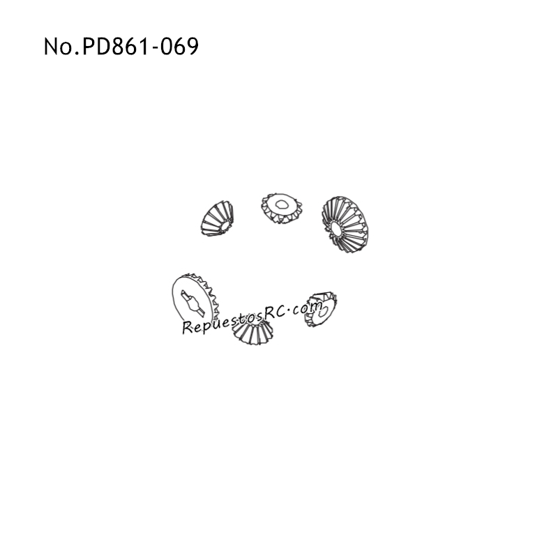 PD RACING TR10 Piezas para Juguetes RC Engranaje Interior del Diferencial Central PD861-069