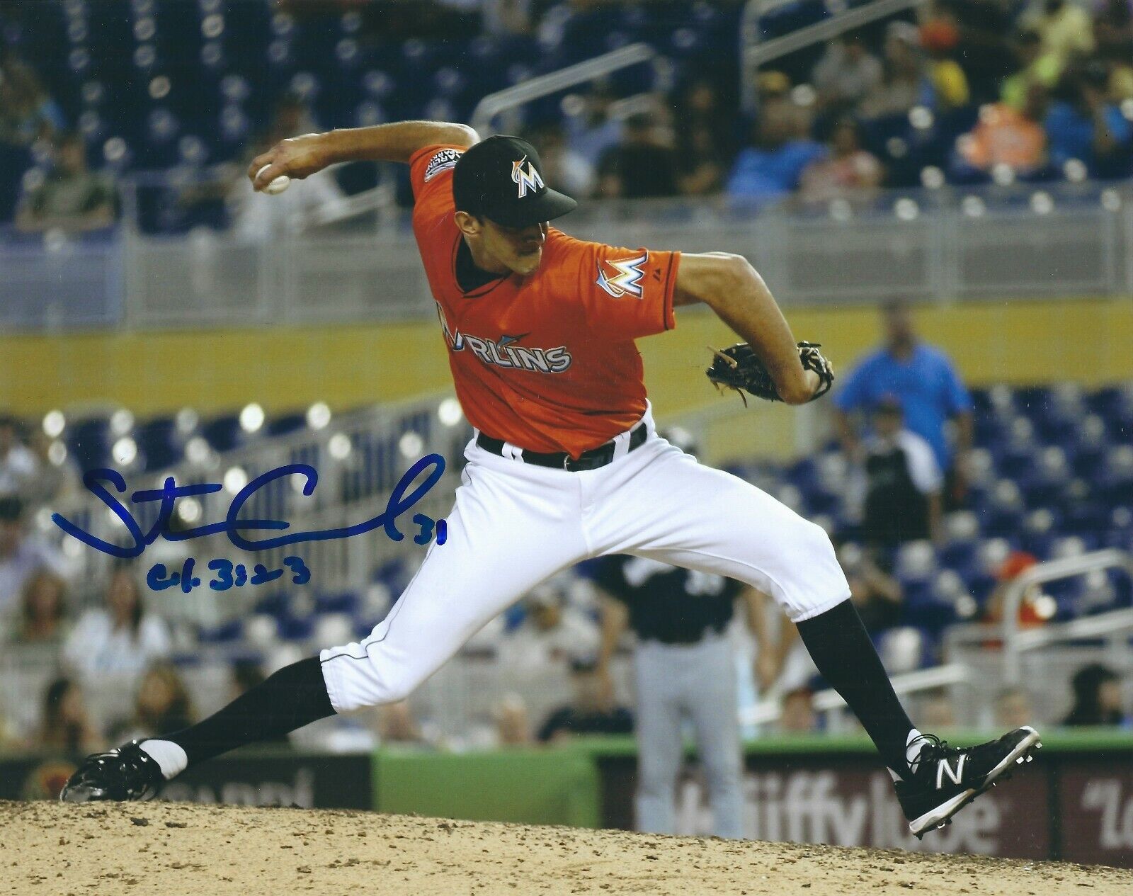 AUTOGRAPHED 8x10 STEVE CISHEK Miami Marlins Photo Poster painting W/COA