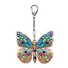 1PC, porte-cl&eacute;s DIY 3D en diamant avec boucle homard, porte-cl&eacute;s double face en diamant avec cha&icirc;ne &agrave; ressorts, mosa&iuml;que de diamants en cristal &agrave; ressorts, cadeau unique fait main