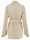 Solid Color Belt Blazer