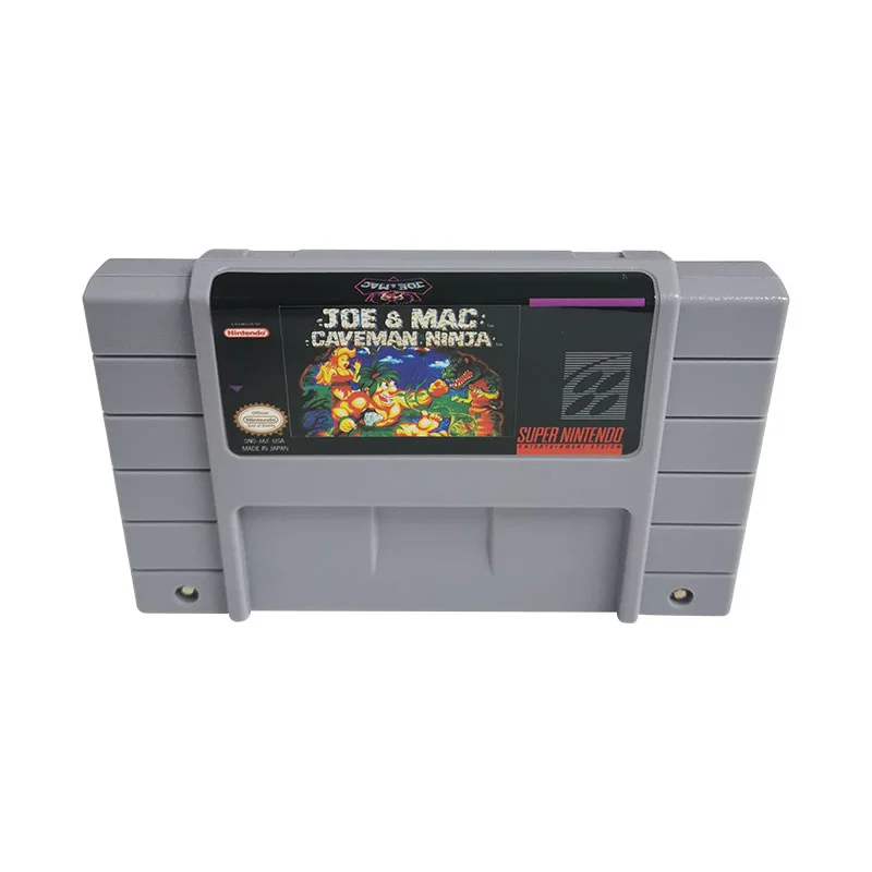 Joe & Mac - Caveman Ninja SNES For Super Nintendo Entertainment System - 16 Bit US Version Game Cartridge