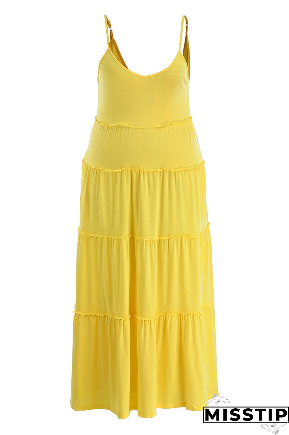 Blue Casual Solid Patchwork Spaghetti Strap Straight Plus Size Dresses