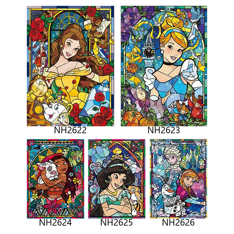 5D DIY Diamond Painting Kit Disney Princess Cartoon Characters FREE  Worldwide Shipping 