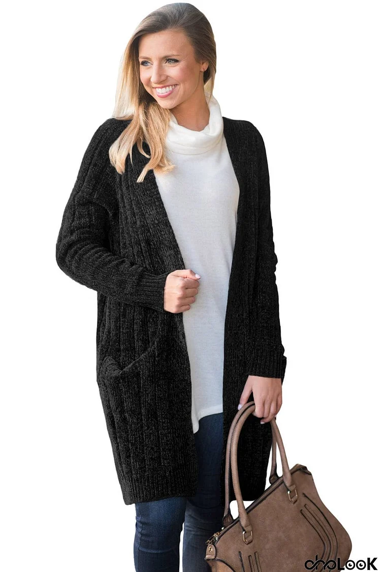 Velvet Chenille Cardigan for Women