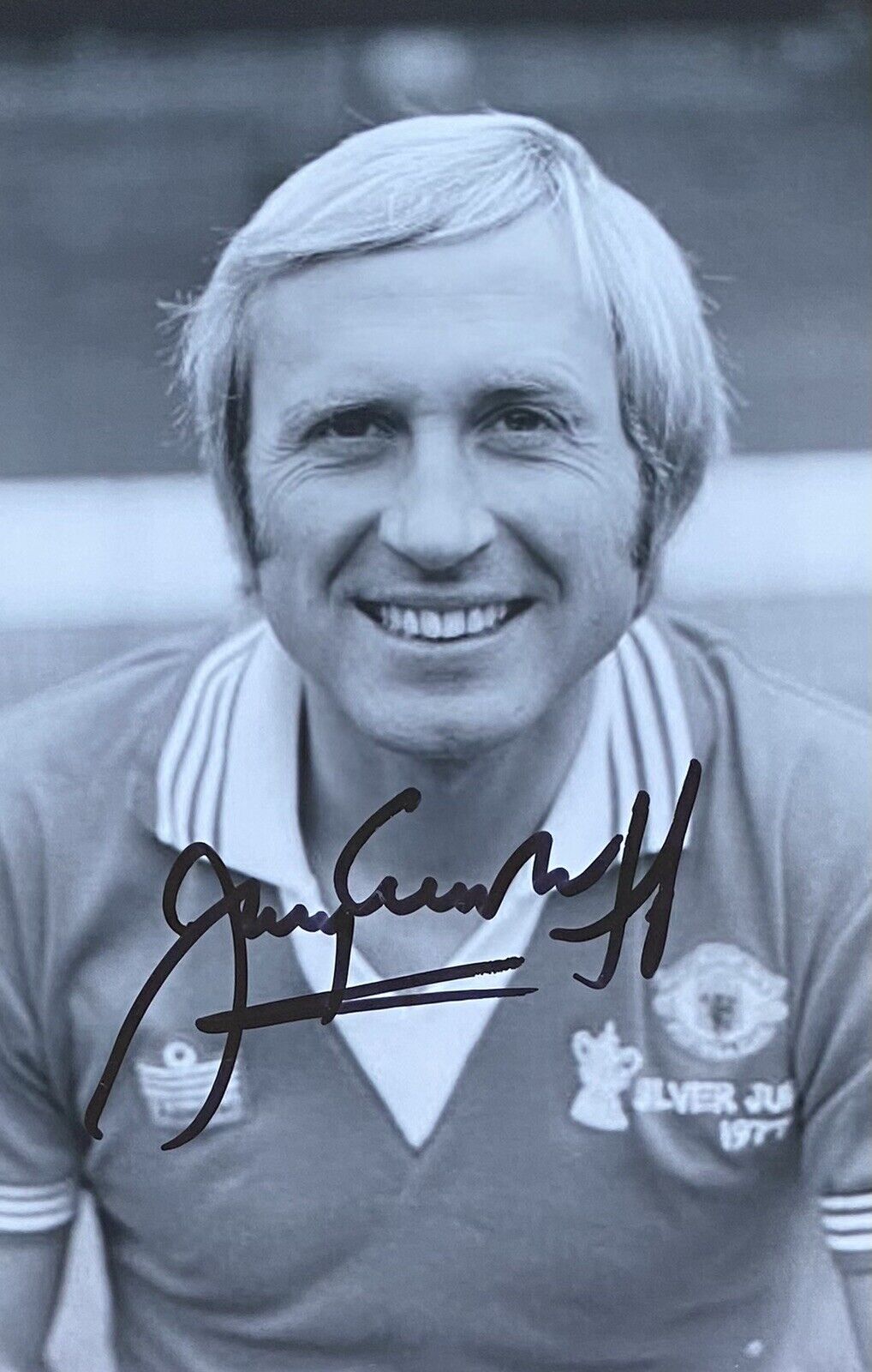 Jimmy Greenhoff Genuine Hand Signed Manchester United 6X4 Photo Poster painting 6