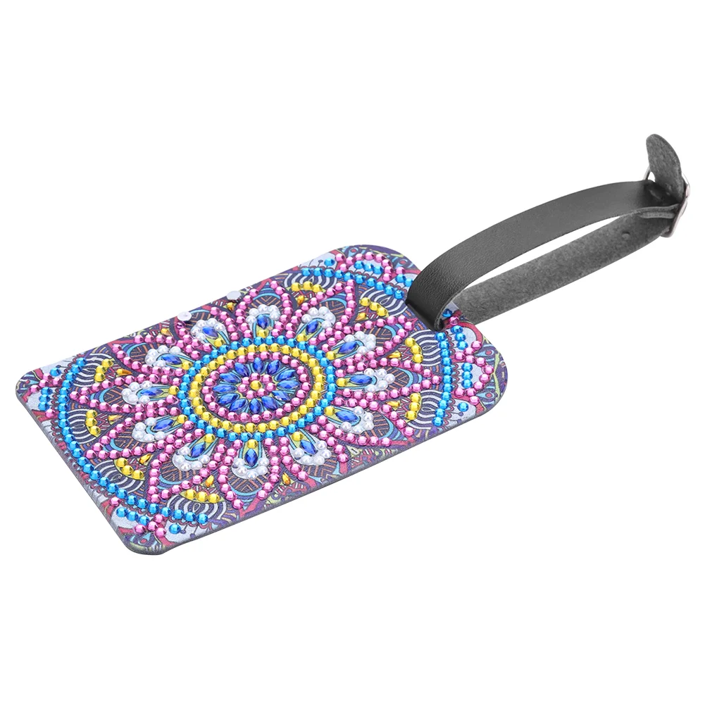 DIY Special Shaped Diamond Painting Mandala Leather Luggage Boarding Pass