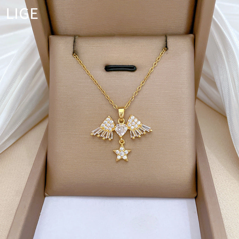 Korean Cosmos Geometric Titanium Steel Electroplating Earrings