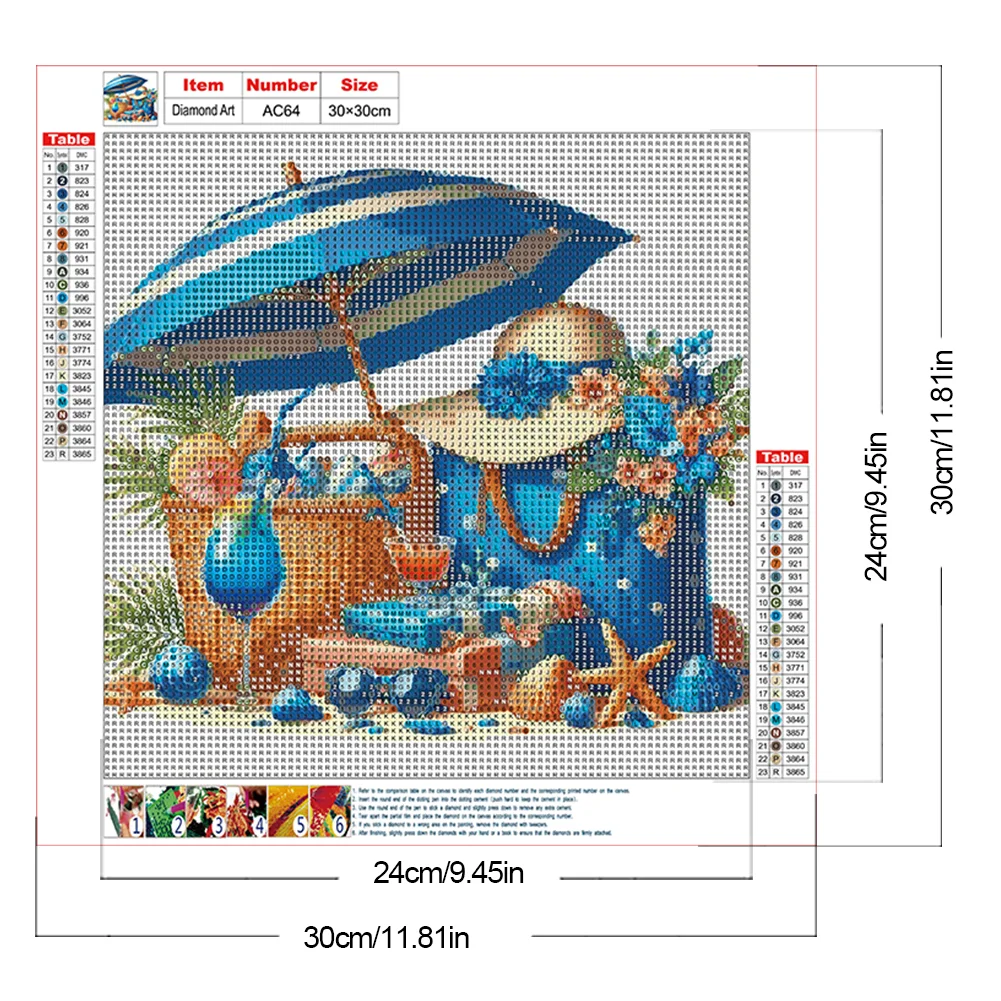 Diamond Painting - Full Round Drill - Beach Bag(Canvas|30*30cm)