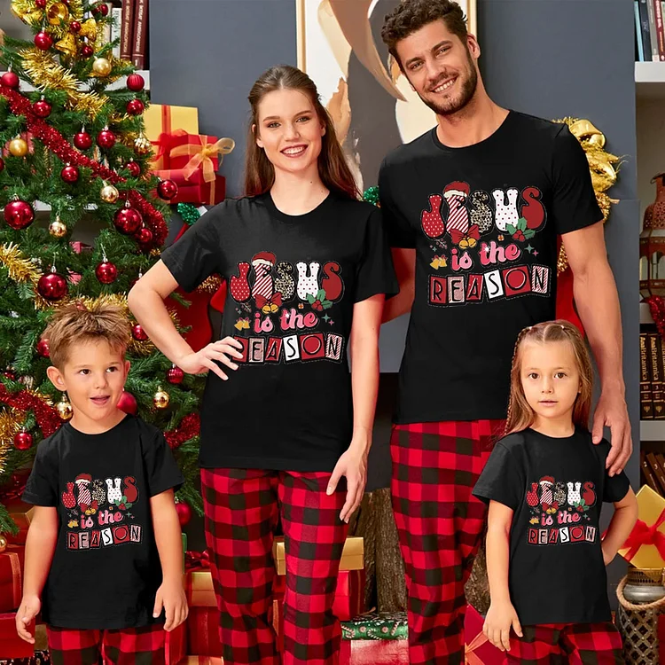 Jesus Is the Reason Religious Christmas Family Matching Shirts