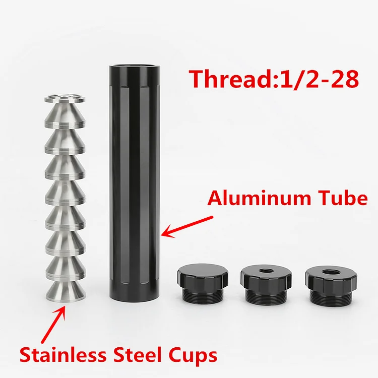 9"L Aluminum Tube D Cell 8pcs Stainless Steel K Cups 1/2-28 5/8-24 End Caps Solvent Trap Kit Fuel Filter For Napa 4003 wix 24003