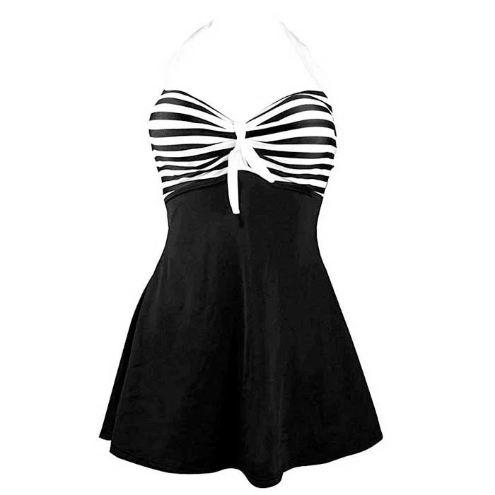 Women Plus Size Swimming One-Pieces Boxer Swimsuit