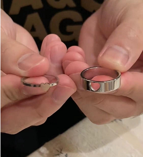 Buzzdaisy Heart Matching Ring Endless Love Promise Ring