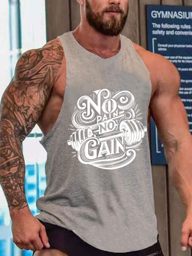 No Pain No Gain Print GYM Vest / Rvogue / Rvogue
