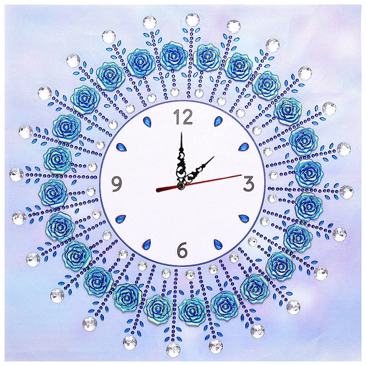 Simple Flower Clock Part Drill Special Shape Diamond DIY 5D Gifts (DZ623) gbfke
