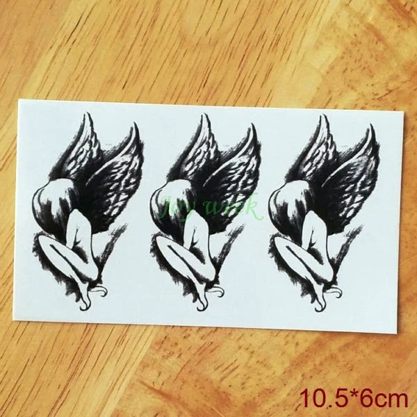 Waterproof Temporary Tattoo Sticker on foot ankle wrist angel Cupid genius tatto stickers flash tatoo fake tattoos for girl