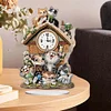 Diamond Painting Acrylic Cats House  Clock Ornament