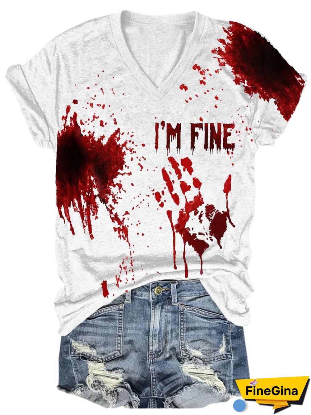 Halloween Ladies Print T-Shirt