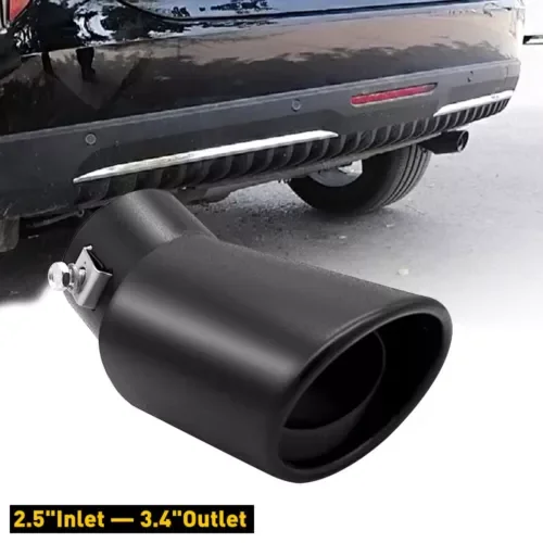 Dronehint OXILAM Car Auto Black Exhaust Pipe Tail Muffler Tip Throat Tailpipe Auto Parts C (For: GMC) Parts