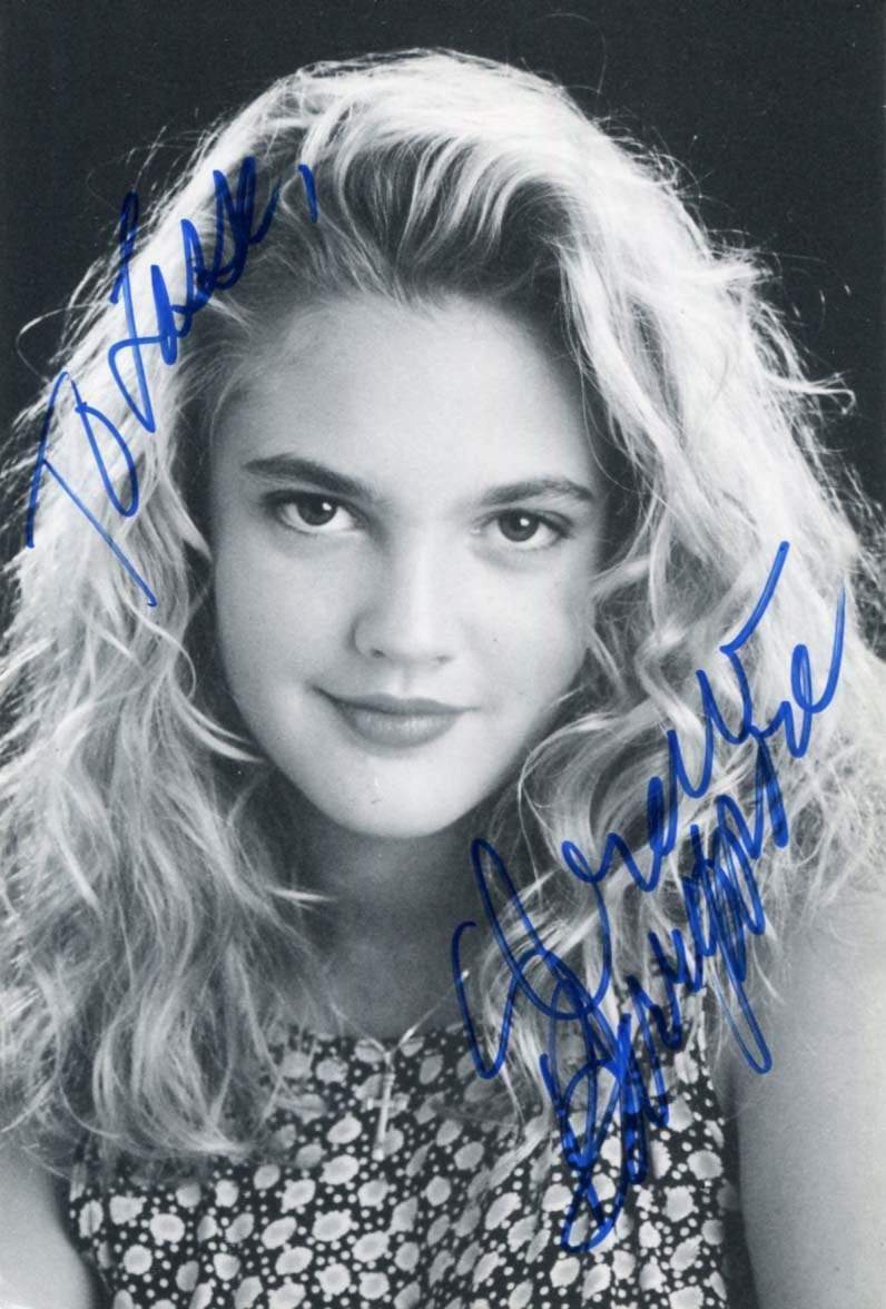 EARLY YEARS Drew Barrymore ACTRESS & MODEL autograph, signed Photo Poster painting