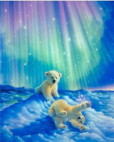 

Baby Polar Bears – Paint By Numbers - 40*50CM, 501 Original