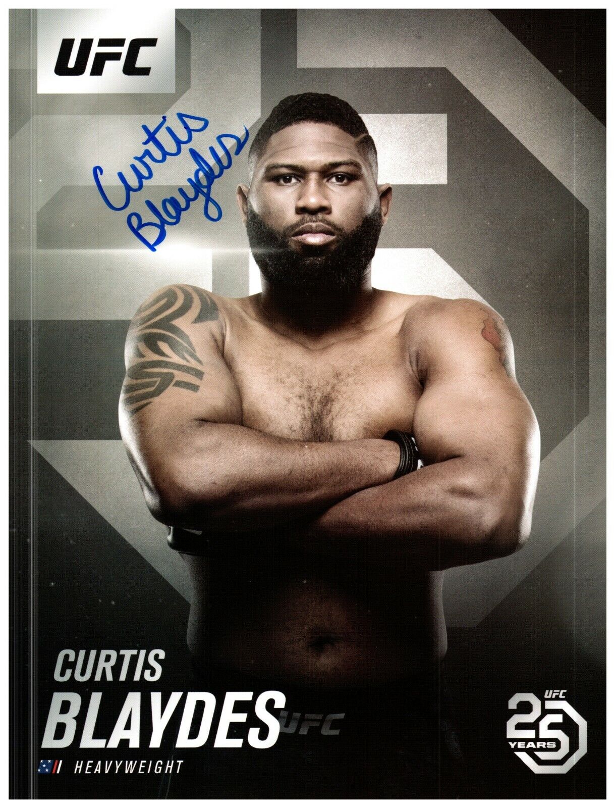 ~~ CURTIS BLAYDES Authentic Hand-Signed UFC FIGHTER