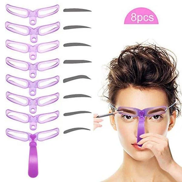 8 Shapes Eyebrow Stencil