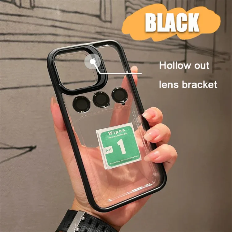 Applicable To iPhone Series Innovative Lens Bracket Mobile Phone Case 【Free Lens Film】