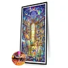 Diamond Painting -5D Full Round Drill Planet Hous（30x70cm）