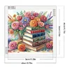 >SALE<5D DIY Partial Special Shaped Drill Diamond Painting Flower Book Decor 40x40cm