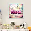 March-18CT Stamped Cross Stitch 25*25cm/9.84*9.84in tapestrymarket