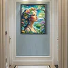 (Grande Taille) Flower girl-pleine peinture de diamant rond-50 * 60cm