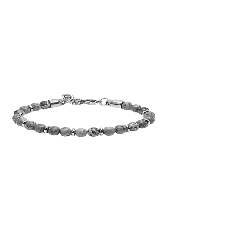 Minimalist Round 304 Stainless Steel Beaded Unisex Bracelets