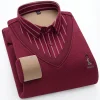 New Men's Wool Stretch Comfortable No-Iron Fake Two-Piece Shirt