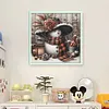 Christmas Snowman-11CT Stamped Cross Stitch 40*40cm/15.75*15.75in tapestrymarket