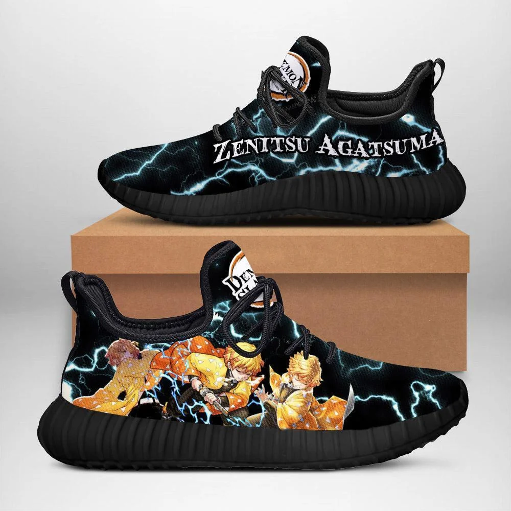Demon Slayer Zenitsu Reze Shoes Thunder Breathing Custom Anime Sneakers