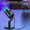 USB Gaming Microphone for PC, Programmable Condenser Microphone with RGB Light, Mute, Gain, Monitoring, Volume Control for Streaming, Podcasting, Twitch, YouTube, Discord, Computer, Mac, PS5, DM30