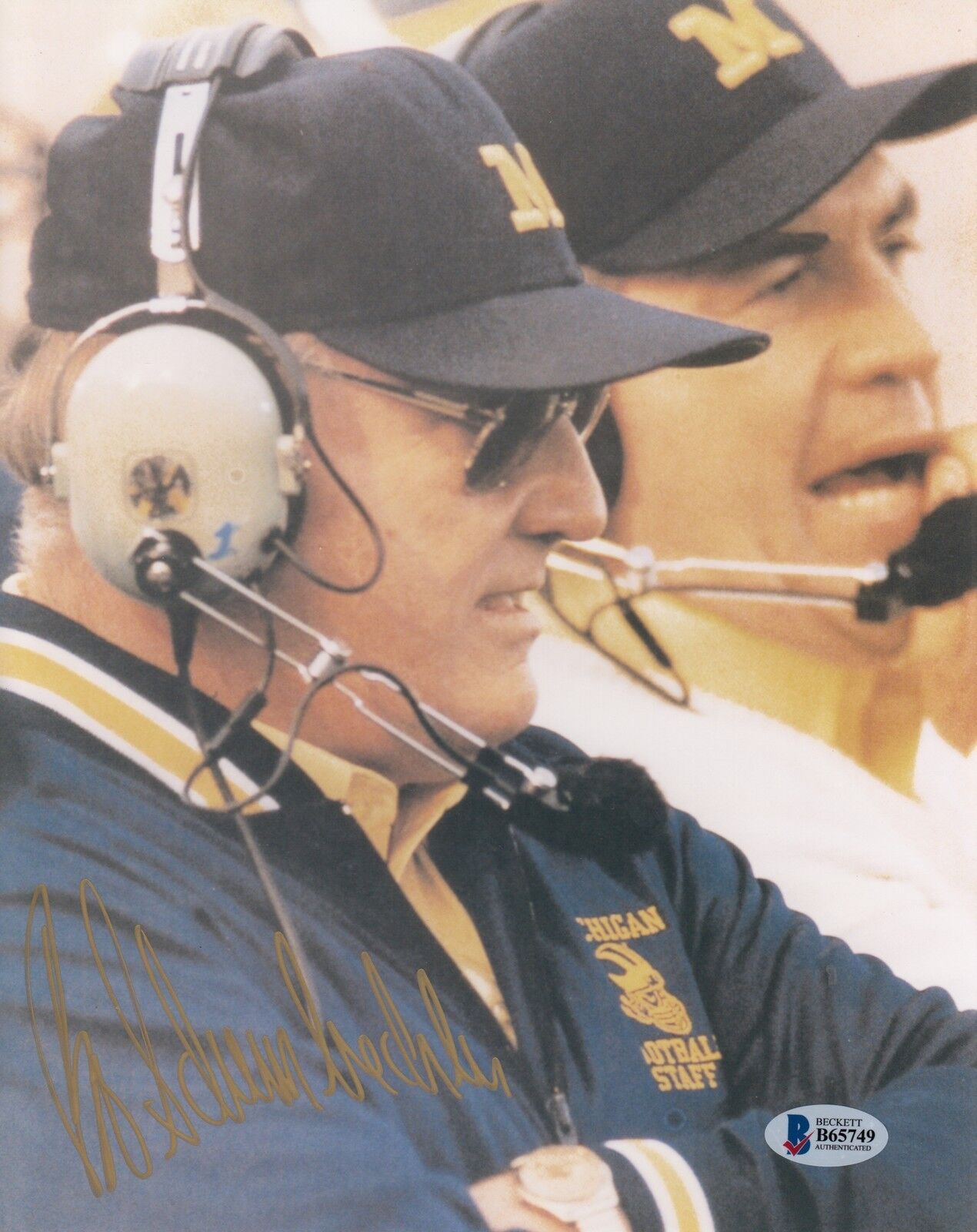 Bo Schembechler#0 8x10 Signed 8x10 Photo Poster painting Beckett Michigan Wolverines 050618